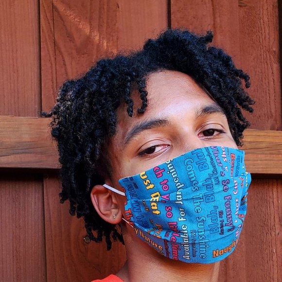 Blah, Blah, Handmade Cotton Face Mask,Reuse/Wash - Picture 4 of 4